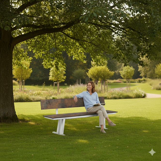 Palou Sitzbank – Outdoor Gartenbank passend zum H. Hasler Tischgestell Palou